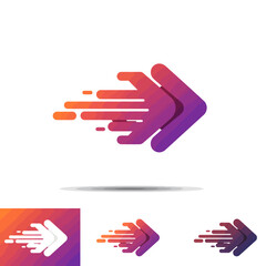 Fototapeta premium Dynamic and Modern Arrow Design with Speed Effect for Branding.