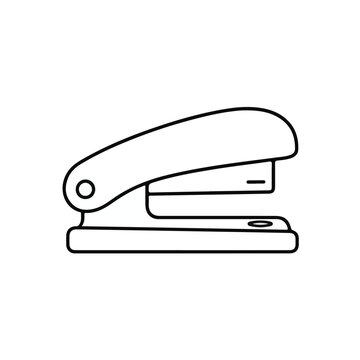 Office Stapler Outline Vector Icon | Stationery Illustration