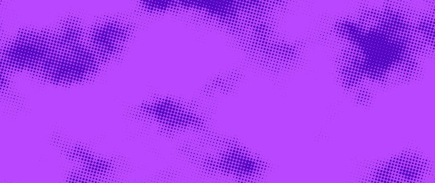 Purple raster comic background featuring pixelated halftone grain and retro pop art texture for brochures, websites, and creative print projects.