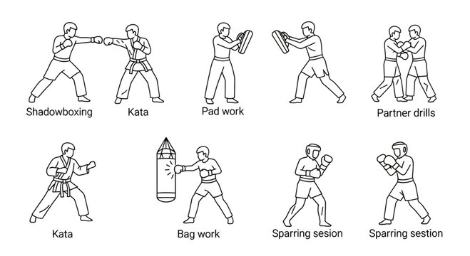 Martial arts techniques and movements illustrated