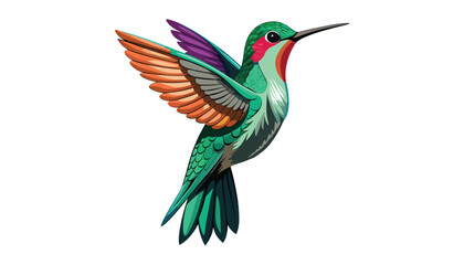 Fototapeta premium Hummingbirds clipart vector illustration