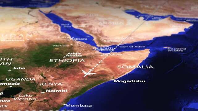 Flight From Ashgabat Turkmenistan to Lilongwe MALAWI with flag pins
