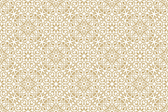 Seamless natural pattern in authentic arabian style.
