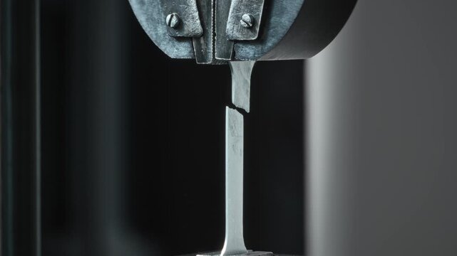 Testing Metal Under Stress Examination. Detailed Visualization Of Metal Fatigue And Failure Mechanisms