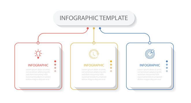 Steps business data visualization timeline process infographic template . Business infographic template design icons 3 options or steps. 