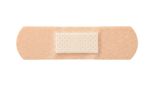 adhesive bandage on white background