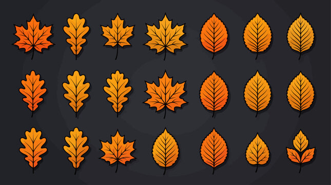 seamless pattern with autumn leaves