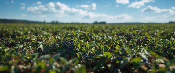 Bio-farmed sweet northern blueberry crops under sustainable practices