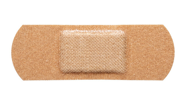 Adhesive bandage medical plaster for first aid png isolated on transparent background flexible woven bandage.