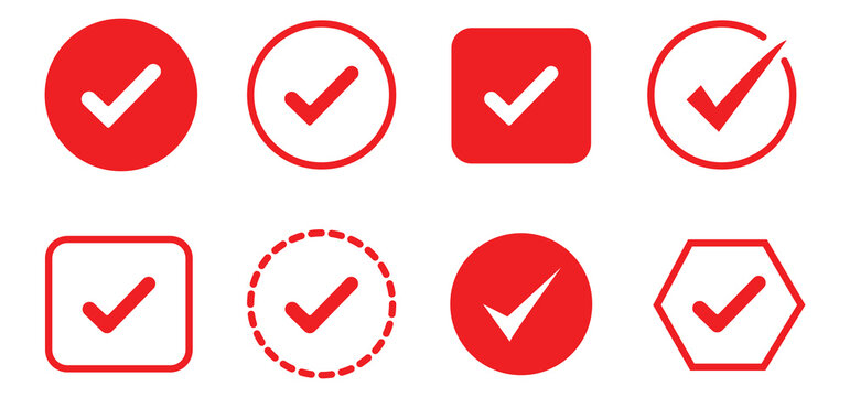 Check marks. Check mark green vector icons, isolated. Simple check marks. Checklist symbols. Vector illustration