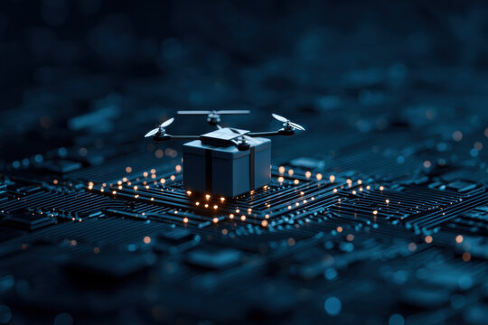 Central bank digital currency drone delivery microchip circuit board Central bank digital currencies support drone delivery above microchip