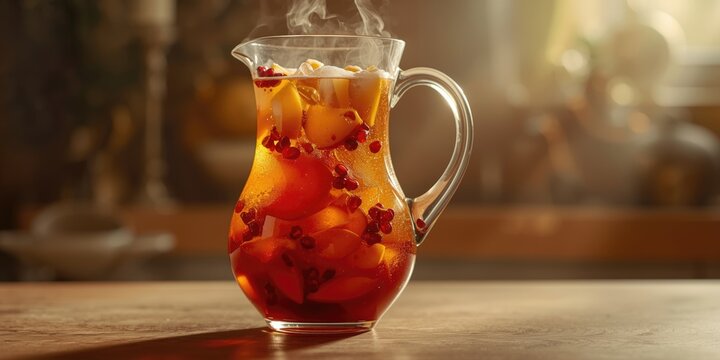 Classic Christmas Eve Mexican Ponche with piloncillo sweetener and mixed winter fruits