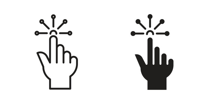 Interactive icon with editable stroke and solid design vectors