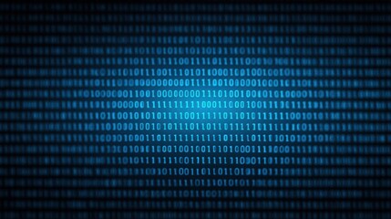 Fototapeta premium Abstract digital background with glowing blue binary code