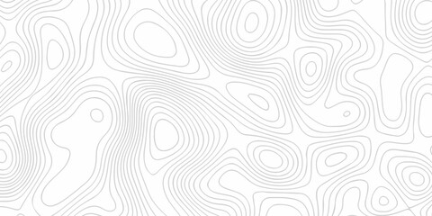 Topographic map background geographic line map with seamless ornament design. The black on white contours topography stylized height of the lines map. © Alibuss