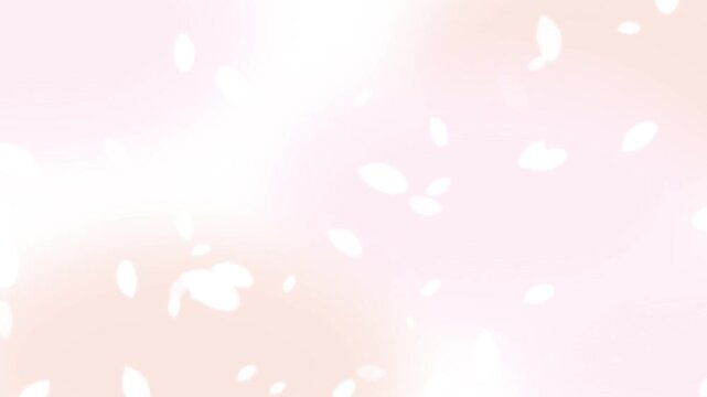 シンプル　主張しすぎない　ピンク〜ベージュ　パステルカラー　花びらが舞う背景