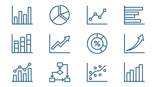 Collection of business and data analysis charts and graphs.