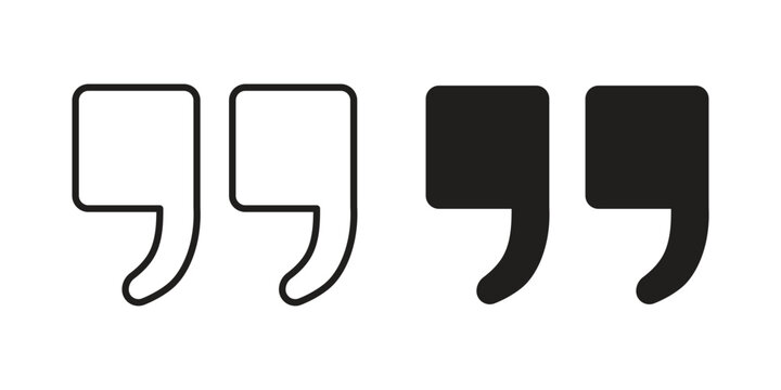 Quote right icon with editable stroke and solid design vectors