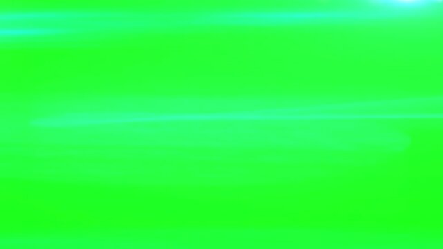 Abstract motion blur light streaks on bright green screen background for visual effects and digital compositing projects with dynamic glowing horizontal lines