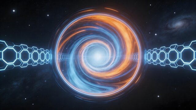 Cosmic vortex with hexagonal structures