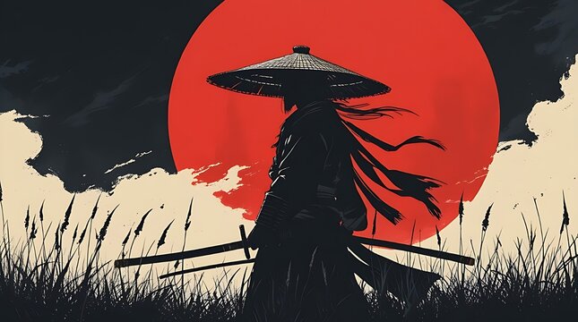 portrait samurai of swordsman