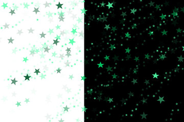 Emerald glow stars on dark backdrop representing a digital nebula © Aysha