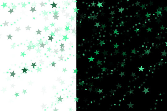 Emerald glow stars on dark backdrop representing a digital nebula