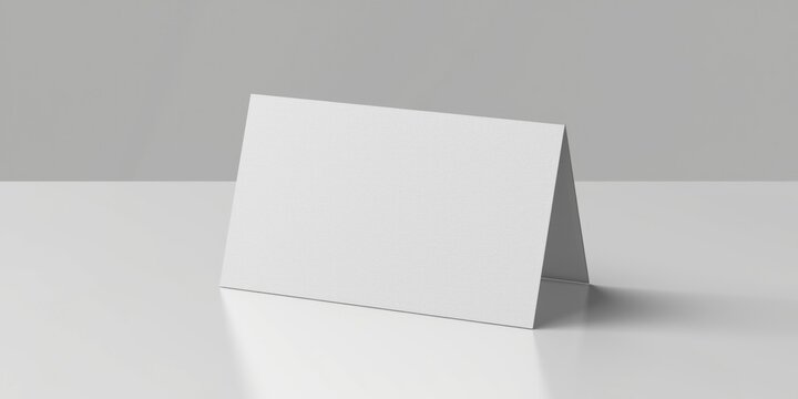 Clean table tent card mockup with blank copy space designed for logos or artwork