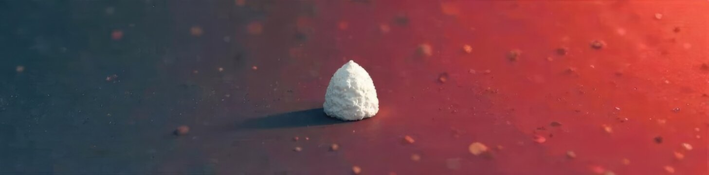 A single white lie, a small fib, represented by a minimalist concept Perfect for illustrating deception, dishonesty, or betrayal in a clean, simple aesthetic , mystery, ambiguity