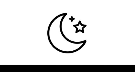 lunar, crescentmoon, moon, lineart, minimalist, icon, celestial, outline, night, astronomy, blackandwhite, symbol, simple, space, vector, illustration, isolated © zpixel