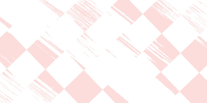 pink and white chess pattern. Checkerboard seamless vector illustration. Abstract checkered checkerboard for game. Grid geometric square shape. Race flag.