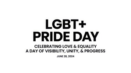 Obraz premium Lgbt pride day celebration text design