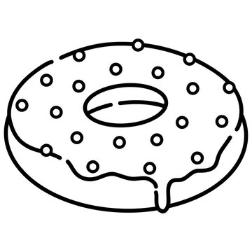 vector icon of a donut