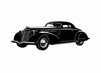 Obraz premium Art Deco Automobile: A classic vintage car, showcasing the elegant design of the Art Deco era, stands as a symbol of timeless automotive style and engineering prowess.