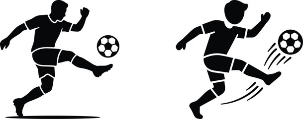 Soccer Player Silhouette Vector Illustration © Abdus