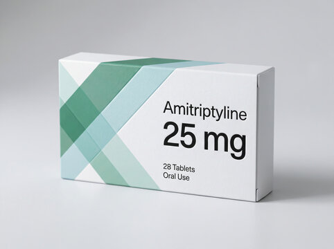 Amitriptyline 25 mg medication for mental health and pain relief