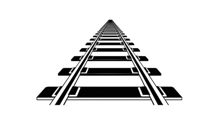 Railroad Track Leading into the Distance. © bakul
