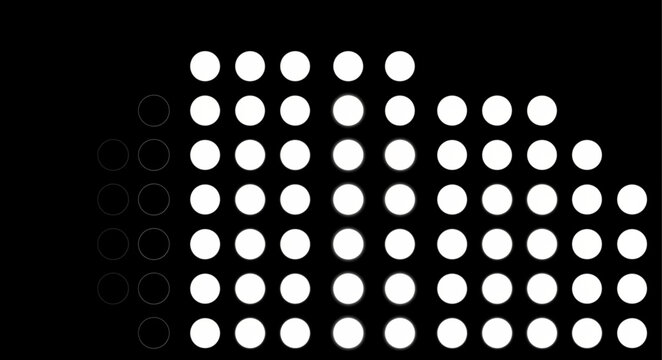 Close-up of a modern LED light panel with circular bulbs.