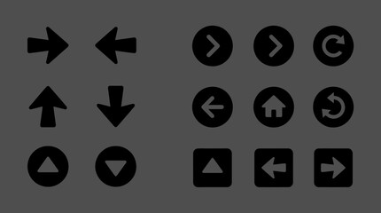 Black icons for user interface buttons. © Kaff