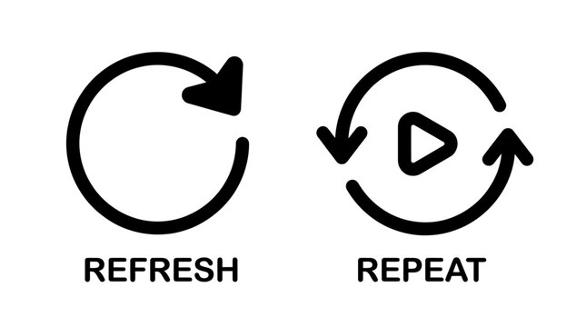 Refresh and Repeat Icons.