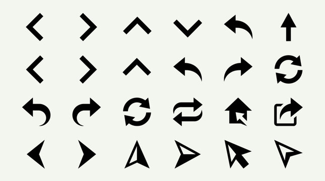 Collection of various computer cursor icons.