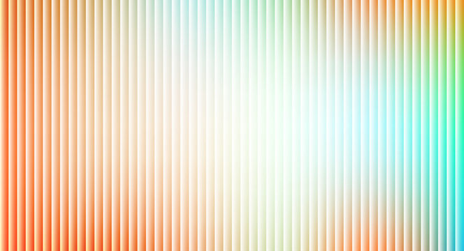 Abstract colourful gradient background with vertical striped pattern and modern fluted glass texture