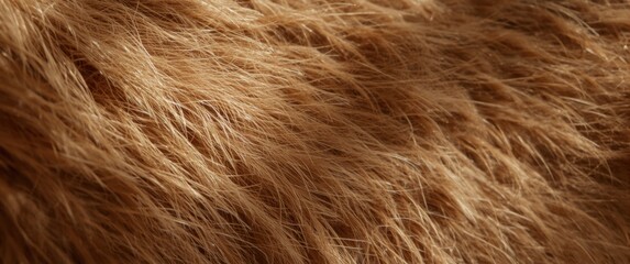 Fototapeta premium Brown artificial fur panel background featuring delicate fiber detail
