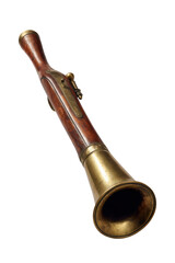 Obraz premium Telescope Antique Brass Spyglass Wooden Handheld for Vintage Decor