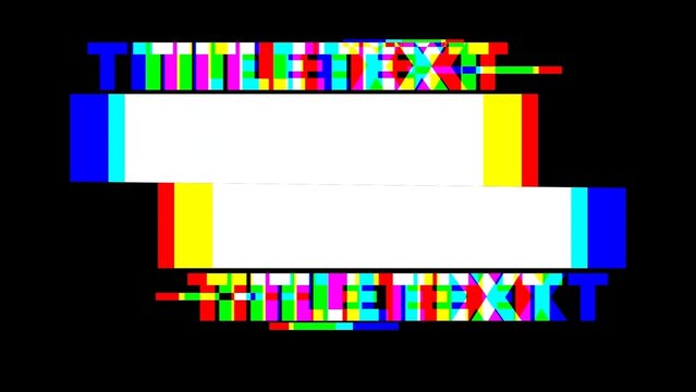 RGB Glitch Delay Echo Effect Modern Trendy Title