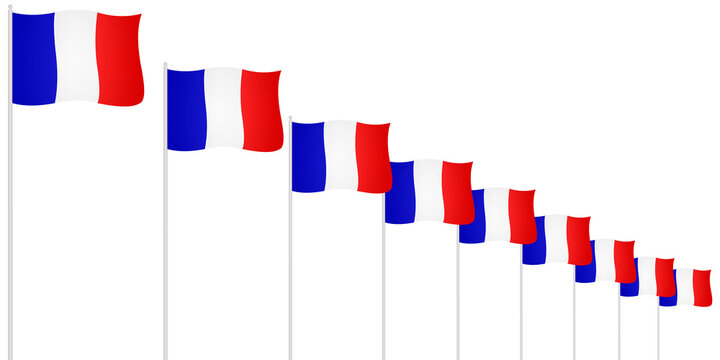 Drapeaux tricolores pour la f&ecirc;te nationale