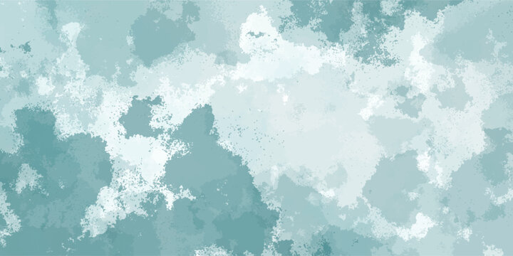 Abstract teal and mint green watercolor background texture with grunge effects