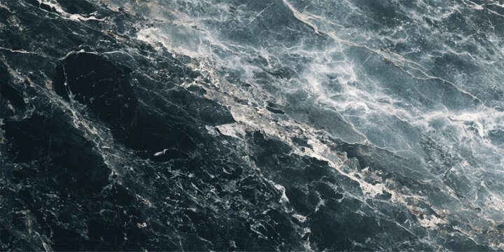 A high-angle shot captures the dynamic motion of a deep blue ocean wave breaking into white foam and liquid splashes near the summer beach coast