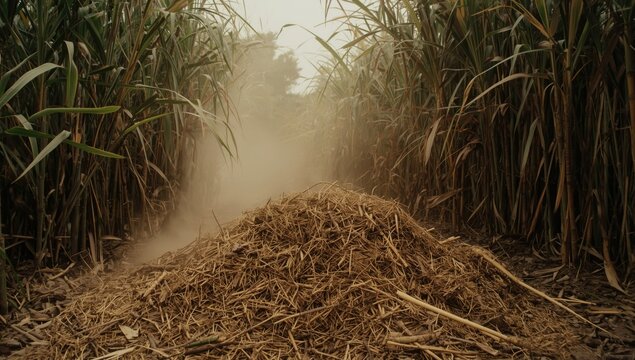 Bagasse from sugarcane juice extraction as a viable sustainable fuel and recycled material source
