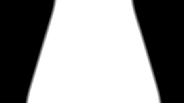 A spotlight with diffused sweep light. White light on a black background. A blurred line moves from the top to bottom